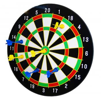 The Magic Toy Shop 16" Magnetic Dart Board Dartboard with 6 Darts ...