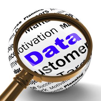 Data Magnifier Definition Means Digital Information Or Database