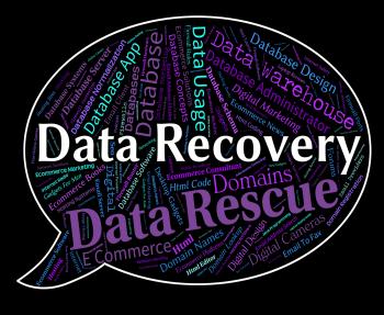 Data Recovery Indicates Getting Back And Bytes