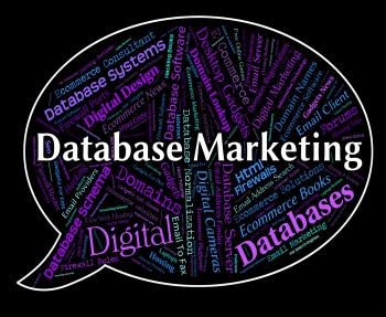 Database Marketing Represents Sales Words And Computing