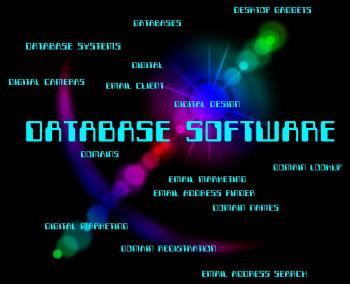 Database Software Means Databases Words And Computer