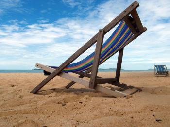 Deckchair on a Tropical Beach