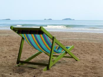 Deckchair on an Empty Beach