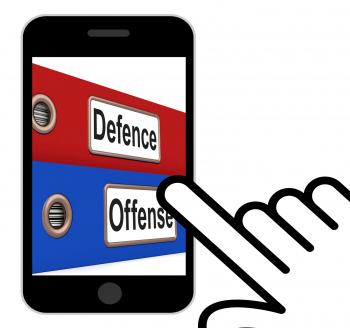 Defence Offense Folders Displays Protect And Attack
