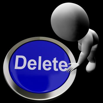 Delete Button For Erasing Or Deleting Trash