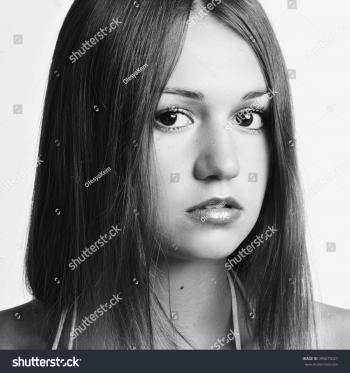 Beautiful Woman Model Beautiful Face Makeup delicate Stock Photo ...
