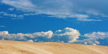desert and blue sky
