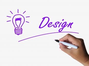 Design and Lightbulb Mean Creative Concept and Designing