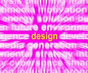 Design Word Shows Innovation Creativity And Developing