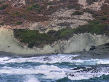 Detail of the coast of Sardinia in Italy