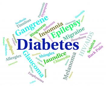 Diabetes Word Represents Ill Hypoglycemia And Disorders