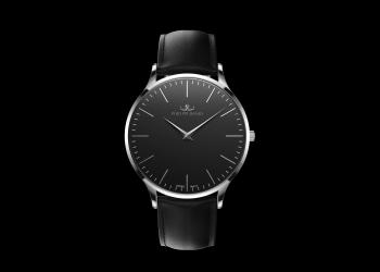 Stainless Case - Black Dial - Black Strap - No Pattern