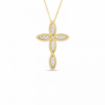 Buy Gold Cross Pendant With Diamonds by Roberto Coin