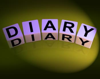 Diary Dice Mean Journal Blog or Autobiographical Record