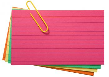 Different Colored Blank Index Cards