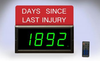 Safety Day Counter - 1.8" w/ IR remote