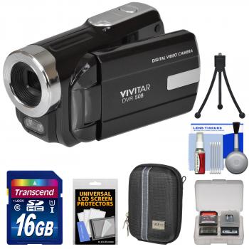 Vivitar DVR-508 HD Digital Video Camera Camcorder (Black) with 16GB ...