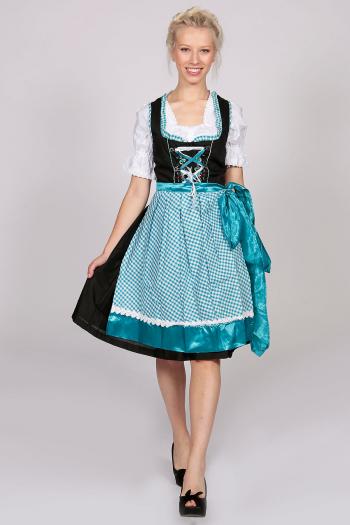 German Dirndl Dress Amara Black Blue - Lederhosen Store