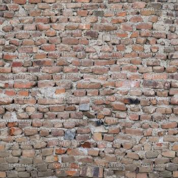 Dirty Old Wall Bricks - Top Texture