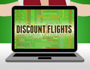 Discount Flights Means Promo Plane And Fly