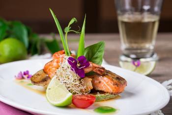 Dish of Salmon with Lime