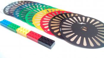 Miniature Wimshurst Machine Disks from SparKIT on Tindie