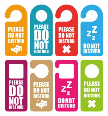 Do not disturb door hanger ~ Illustrations ~ Creative Market