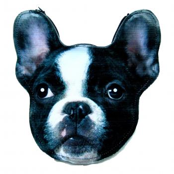 French Bulldog Puppy Dog Head Shaped Vinyl Animal Themed Clutch Bag ...