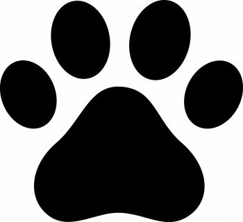 dog paw clip art | Black Paw Print Silhouette | Dog art | Pinterest ...