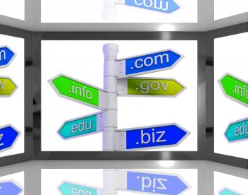 Domains On Screen Showing Internet Domains