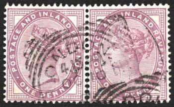 Double Violet Queen Victoria Stamps