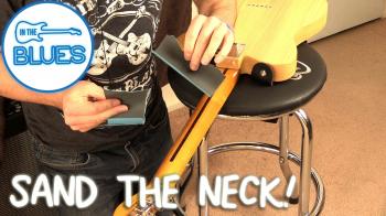 Sanding Down a Fender or Squier Guitar Neck - YouTube