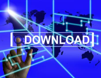 Download Screen Shows Downloads Downloading and Internet Transfer