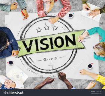 Vision Inspiration Aspiration Target Dreams Concept Stock Photo ...