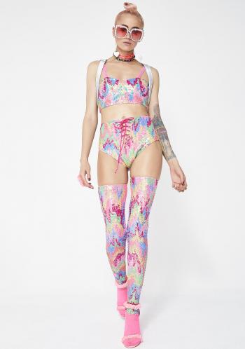 Club Exx Drippin' In Candy Thigh Highs | Dolls Kill