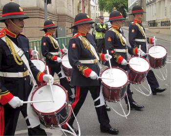 Drummers Marching