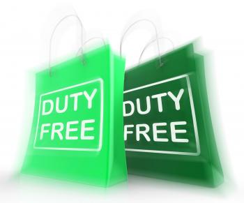 Duty Free Shopping Bag Represents Tax Exempt Discounts