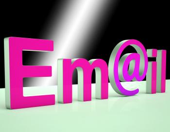 E-mail Letters Shows Online Mailing And Messaging