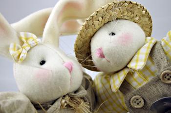 Easter rabbits closeup