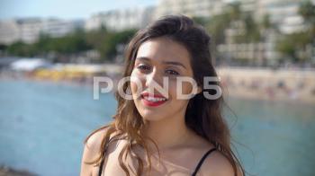 Pretty Arab / middle eastern girl portrait ~ Clip #78366512