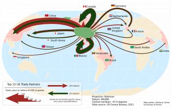 Trading partners of the United States [2000 x 1280] : MapPorn