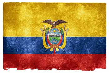 Ecuador Grunge Flag