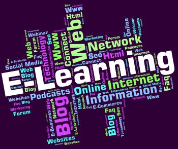 Elearning Word Means World Wide Web And College