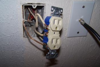 Electric Outlet Exposed