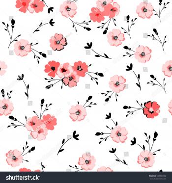Elegant Floral Pattern Seamless Vintage Background Stock Vector HD ...