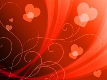 Elegant Hearts Background Shows Delicate Romantic Wallpaper