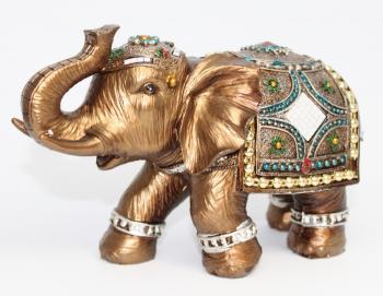 Feng Shui 6" Elegant Elephant Trunk Statue Lucky Figurine Gift ...
