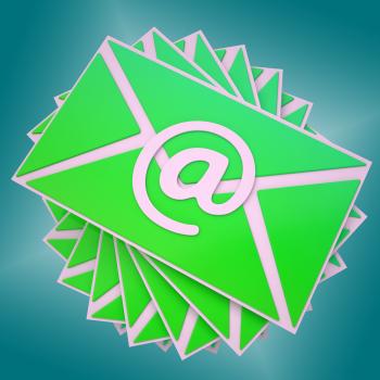 Email Envelope Shows Communication Worldwide Through WWW