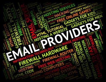 Email Providers Means Send Message And Communication