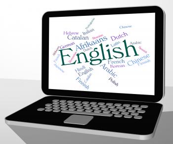 English Language Represents Britain Languages And Text